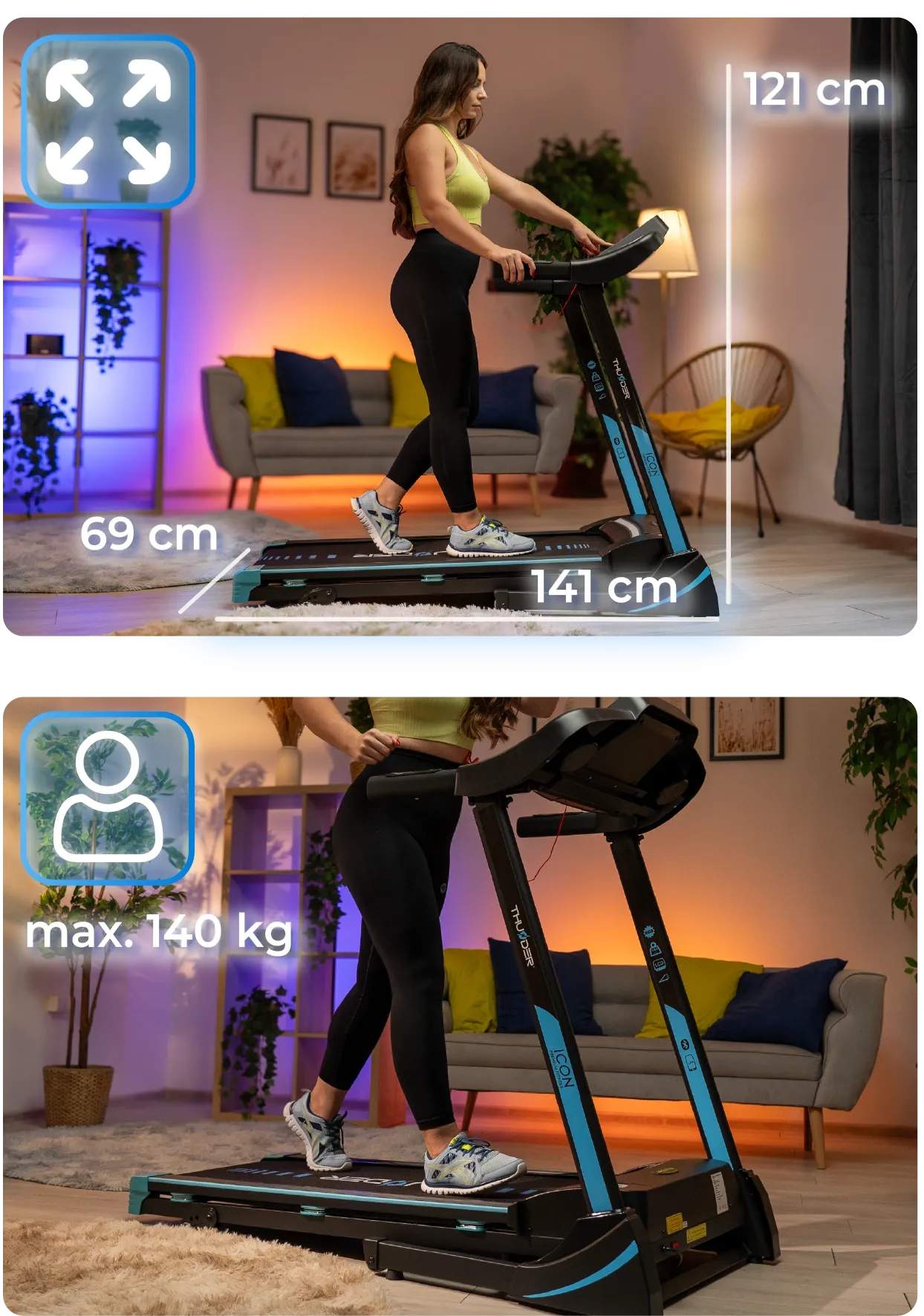 Bėgimo takelis iš šono