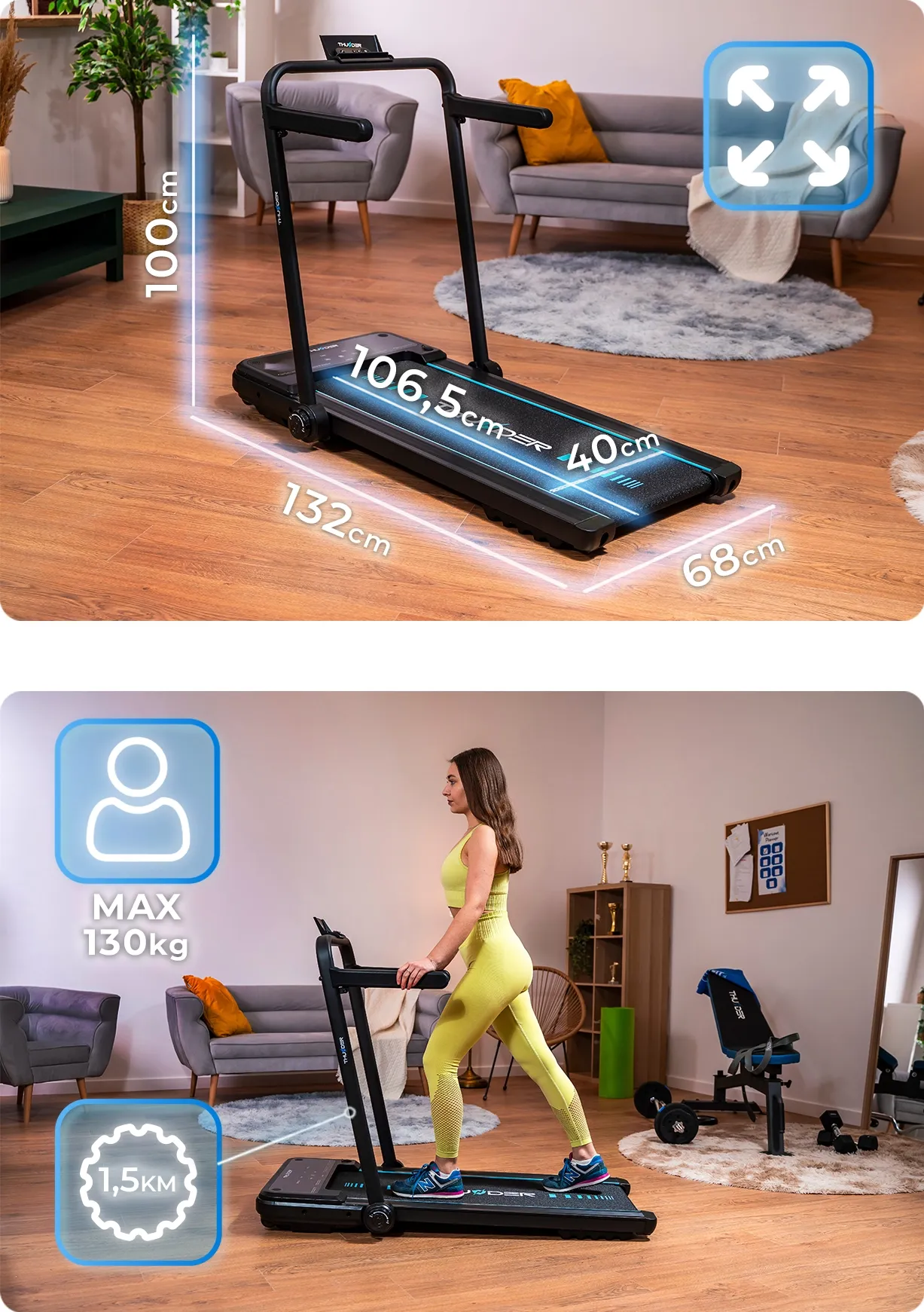 Bėgimo takelis iš šono