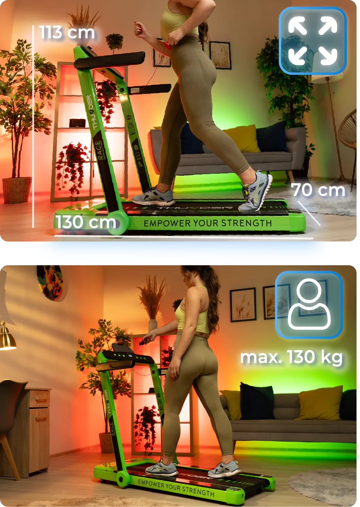 Bėgimo takelis iš šono