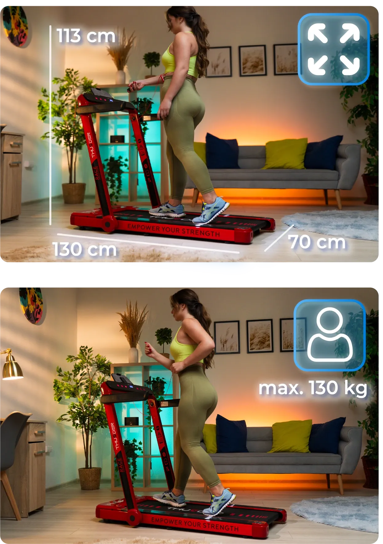 Bėgimo takelis iš šono