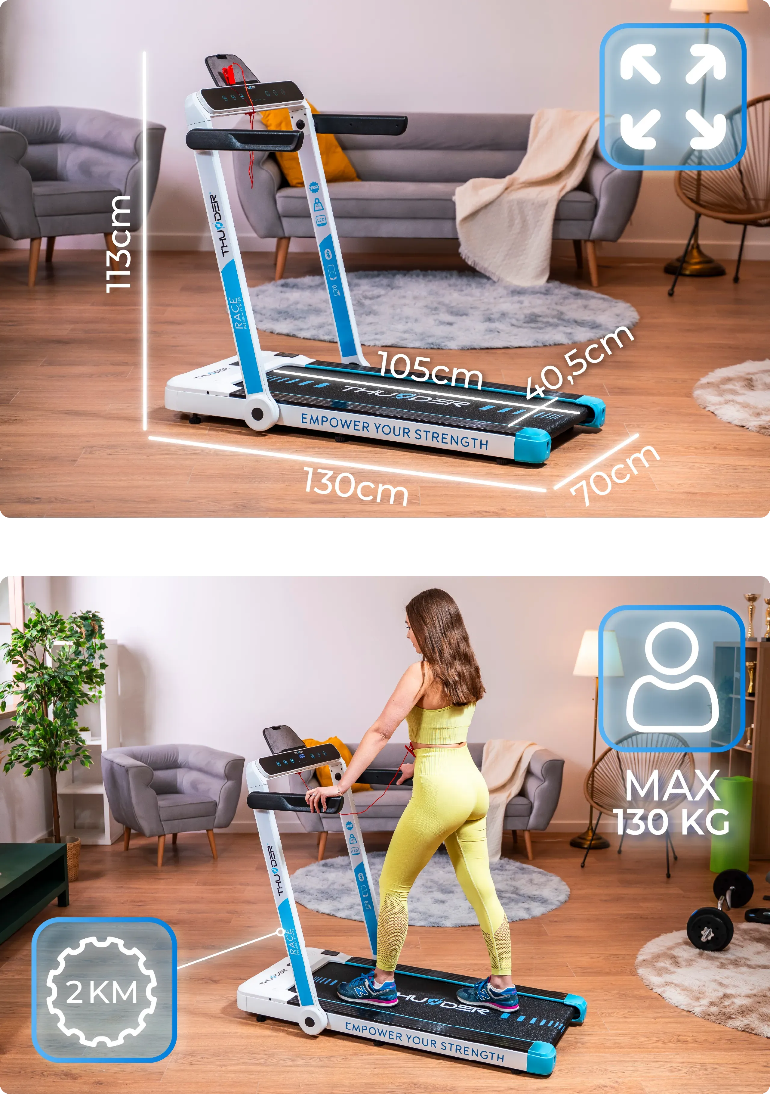 Bėgimo takelis iš šono