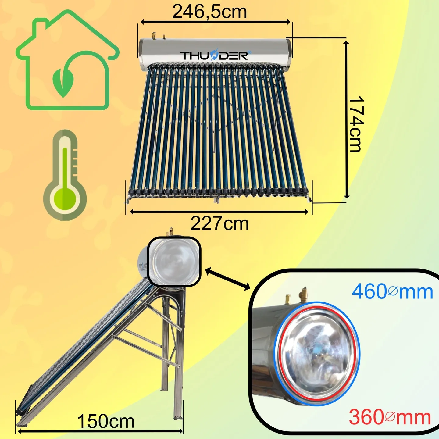 Saulės kolektoriaus komplektas