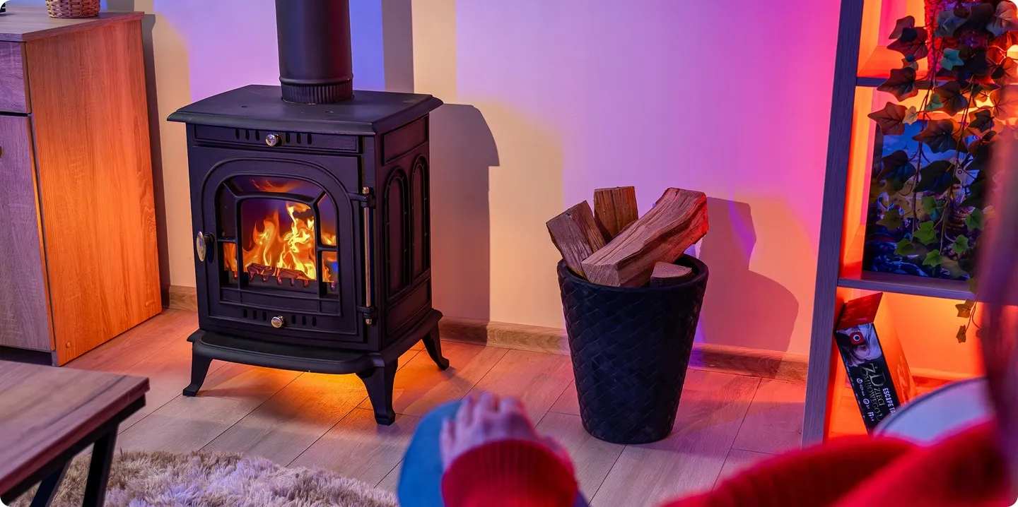 Laisvai stovintis medienos krosnis 7kW židinys geležinė krosnis Thunder