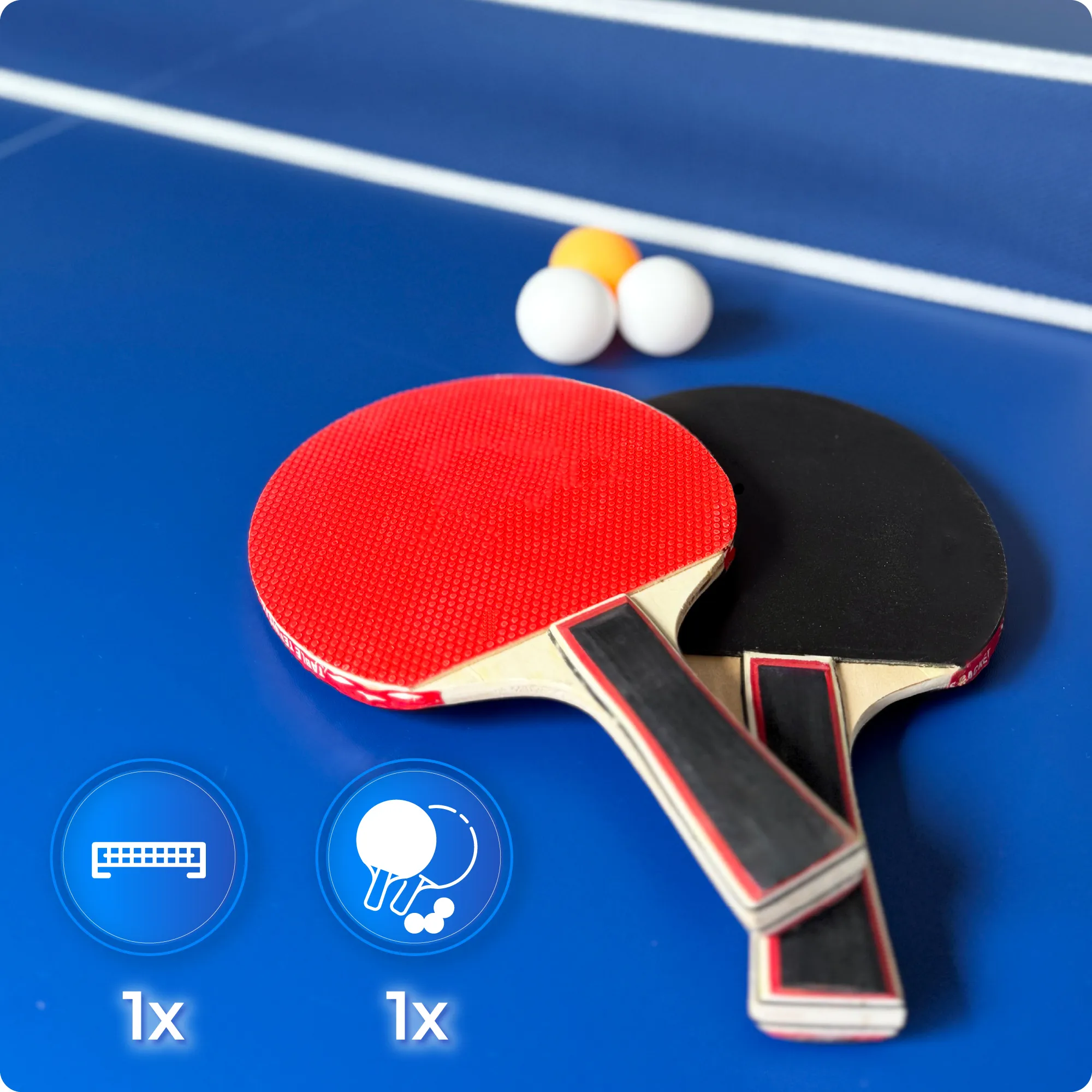 Biliardo stalo BOLD-BLACK-7FT-HOCEKY-PING stalo teniso komplektas