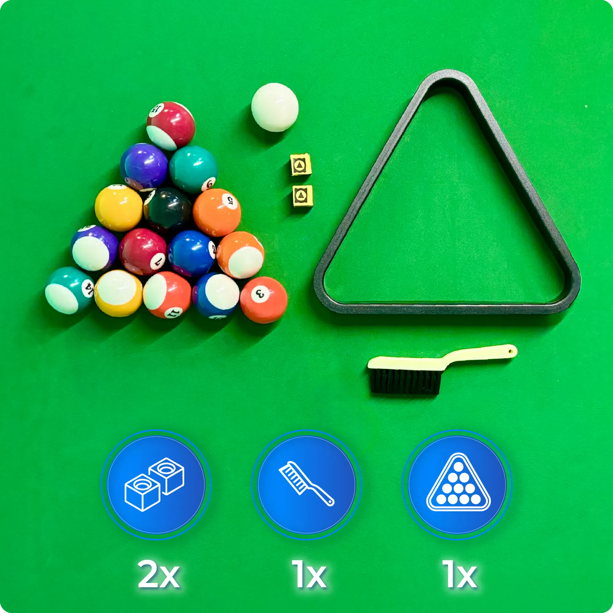 Biliardo stalo BOLD-BROWN-8FT-HOCEKY-PING biliardo komplektas