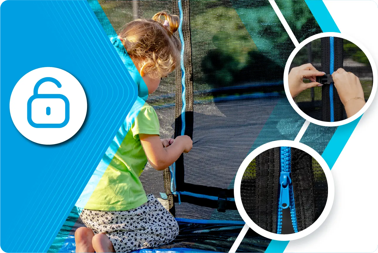 Bezpieczne wejście trampolina
