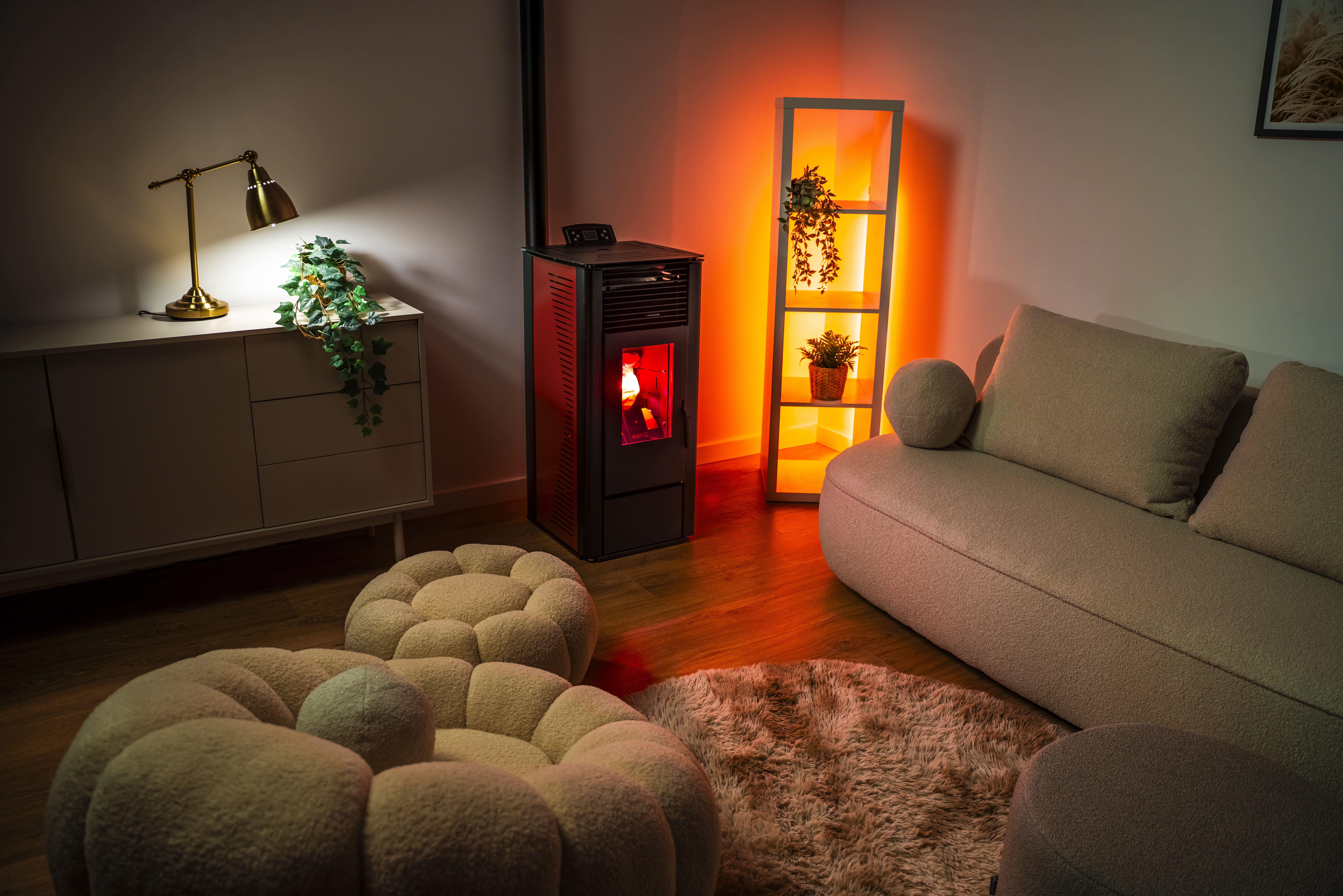 Šiuolaikinio šildymo katilo detalė