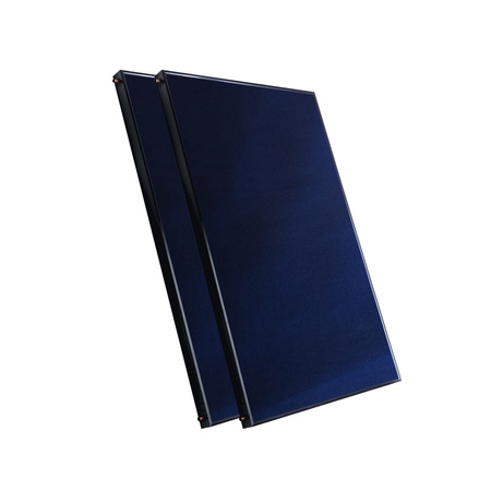 Saulės rinkinys su dviem plokščiaisiais kolektoriais 2 m², be saulės kabelio ir be rezervuaro