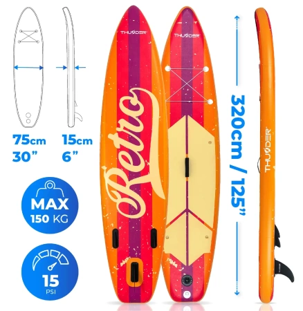 SUP lenta 320cm THUNDER RETRO