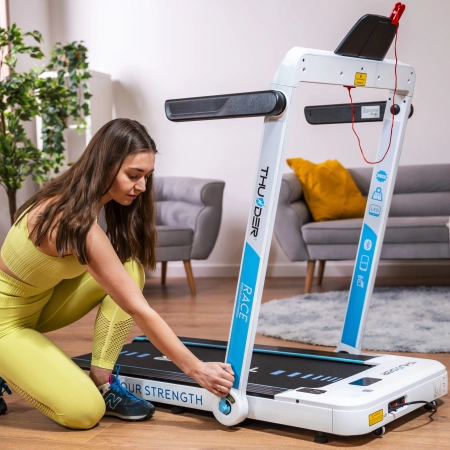 THUNDER RACE-WHITE elektrinis bėgimo takelis