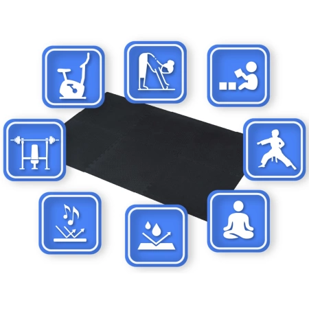 Pratybų dėlionė juoda 60x60cm THUNDER