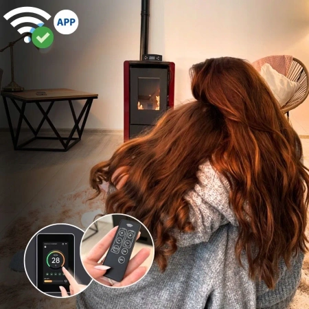 Granulinė krosnelė LEYLA RED 6,3 kW