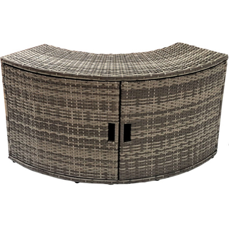 Spintelė su durelėmis THUNDER apvaliam JACUZZI - pilka spalva