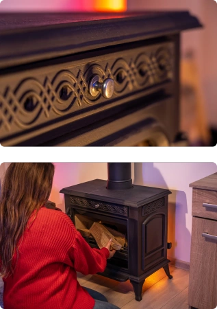 HELIOS 10 kW ketaus malkų viryklė