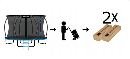 THUNDER INSIDE ULTRA 12FT (366 cm) MĖLYNAS batutas