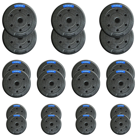 THUNDER nustatyti bituminiai svoriai 6x5 kg + 8x2,5 kg + 8x1,25 kg