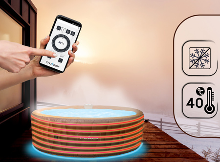 THUNDER MOCHA pripučiama sodo sūkurinė vonia