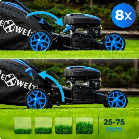 Benzininė vejapjovė Hexwelt HW-KS-150 46 cm 2,6 kW su pavara