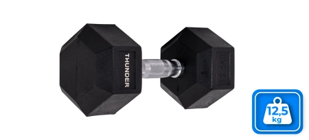 Šešiakampis hantelis 12,5 kg THUNDER