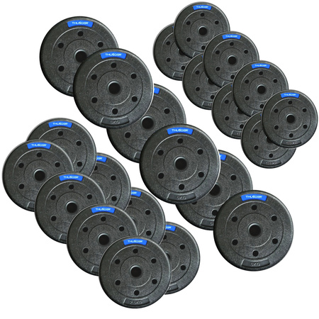 THUNDER nustatyti bituminiai svoriai 6x5 kg + 8x2,5 kg + 8x1,25 kg