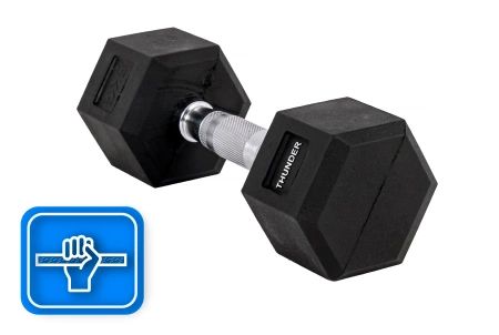 Šešiakampis hantelis 5 kg THUNDER