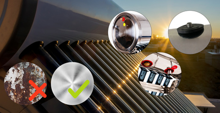 Be slėgio saulės kolektorius THUNDER su rezervuaru 150 L