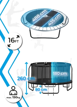 THUNDER INSIDE ELITE 16FT batutas (488 cm) BLACK