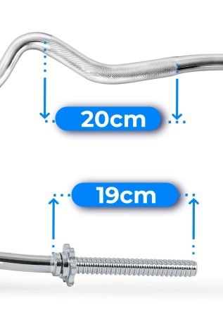 Sriegiuotas stipriai lenktas grifas 120 cm 30 mm THUNDER