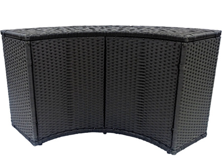 Spintelė su durelėmis THUNDER apvaliam JACUZZI - juoda spalva