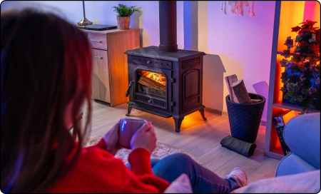 HELIOS 10 kW ketaus malkų viryklė