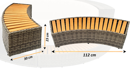 Žingsnis THUNDER apvaliam JACUZZI - pilka spalva