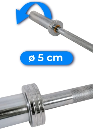 Olimpinis tiesus grifas 120 cm THUNDER