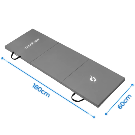 Gimnastikos kilimėlis pilkas 180x60x5 THUNDER