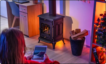 Ketinė malkinė krosnelė AGNI 7 kW