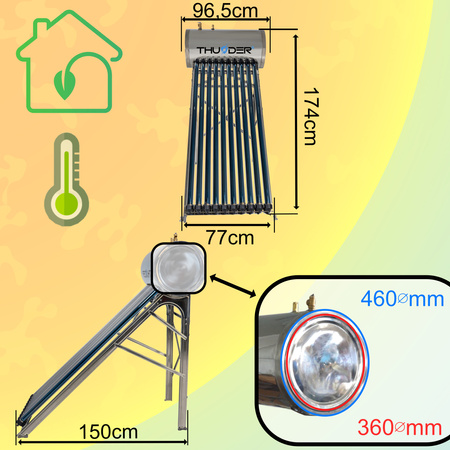 Slėginis kolektorius su rezervuaru THUNDER 100 L