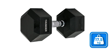 Šešiakampis hantelis 17,5 kg THUNDER
