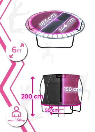 THUNDER INSIDE ULTRA 6FT batutas (183 cm) PINK