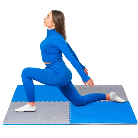 Mėlynai pilkos spalvos dėlionė 60x60x2cm THUNDER