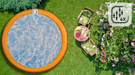 THUNDER MOCHA pripučiama sodo sūkurinė vonia