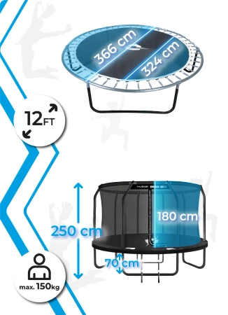 THUNDER INSIDE ELITE 12FT (366 cm) BLACK batutas