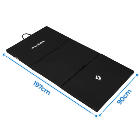 Gimnastikos kilimėlis juodas 197x100x5 THUNDER