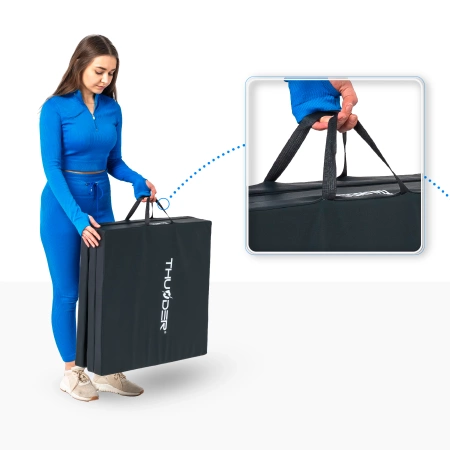 Gimnastikos kilimėlis juodas 180x60x5 THUNDER