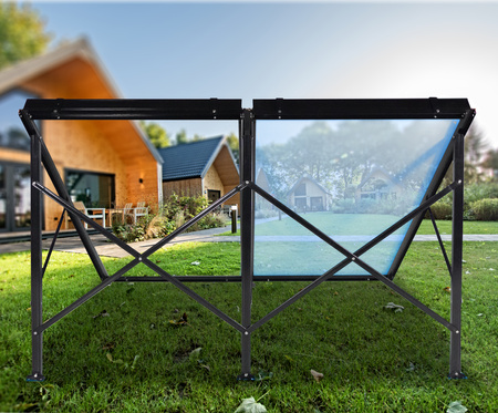 Rėmas dviem plokščiesiems kolektoriams, kurių plotas 2,5 m