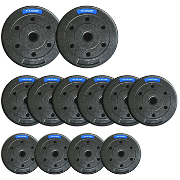 Bituminiai svoriai, nustatyti THUNDER 2x10 kg + 6x5 kg + 4x2,5 kg