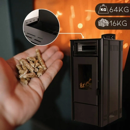 Granulinė krosnelė SOPHIA BLACK 8,1 kW