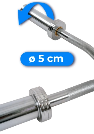 Olimpinis šiek tiek lenktas grifas 120 cm THUNDER