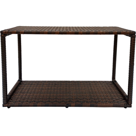 Kvadratinė spintelė be durelių THUNDER JACUZZI - rudos spalvos