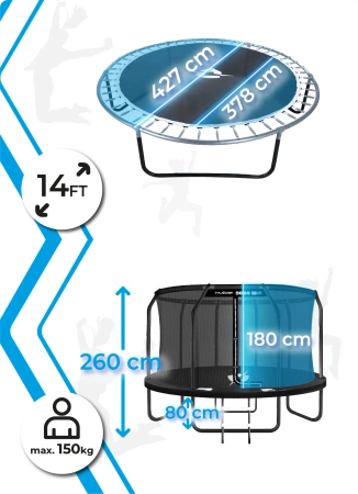 THUNDER INSIDE ELITE 14FT batutas (427cm) BLACK