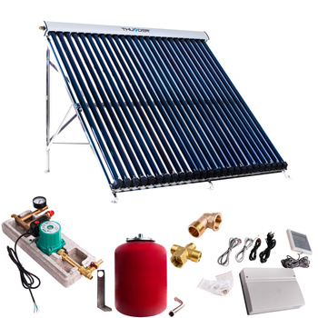 Saulės rinkinys su vienu vakuuminiu kolektoriumi 25, be saulės kabelio ir be rezervuaro